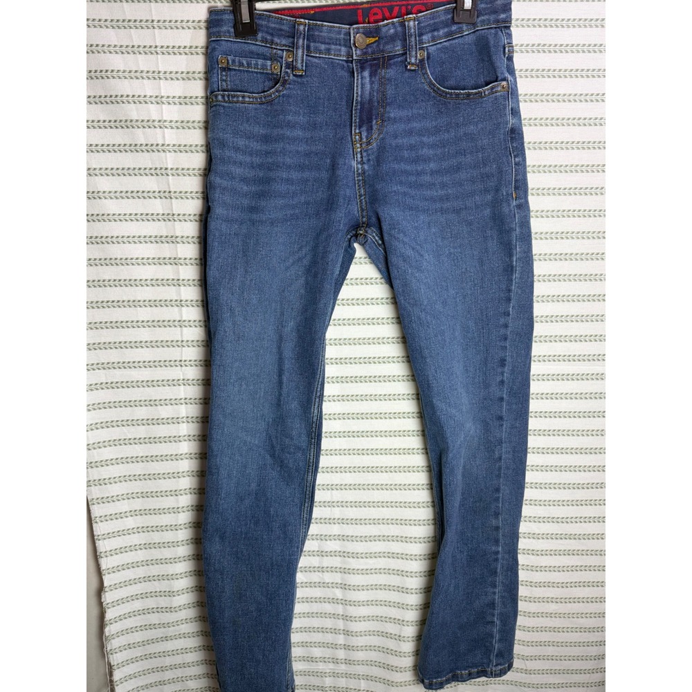 Levi Boys 514 Straight Leg Jeans Blue Medium Wash Denim Pants Size 16 REG 28x28